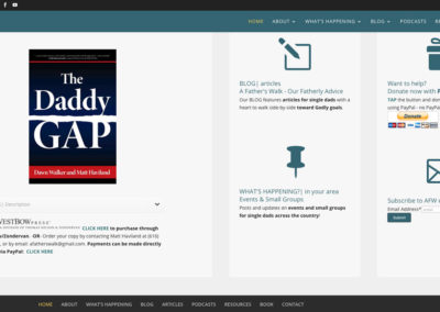 Responsive WordPress WEBSITE design - Grand Rapids MI-A Fathers Walk | BOOK - WordPress blog website design