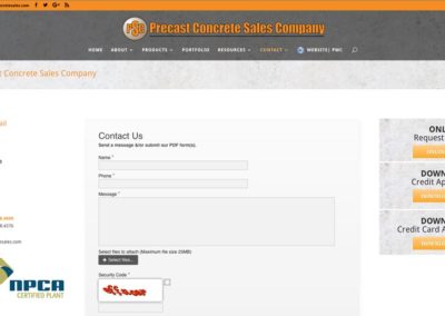 Responsive WordPress WEBSITE design - Grand Rapids MI=Precast Concrete Sales | CONTACT