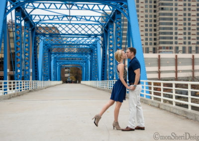 Downtown Grand Rapids -- Blue Bridge and surrounding riverfront area {Grand River}