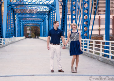 Downtown Grand Rapids -- Blue Bridge and surrounding riverfront area {Grand River}